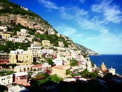 Positano, coastal town Stock Footage