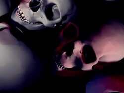 (Loop) Halloween , Camera spinning over a field of skulls Stock Footage