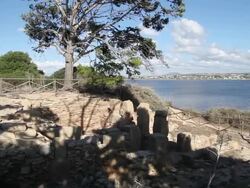 Mozia (Motya), the Casermetta (small barracks), 5th century B.C. Stock Footage