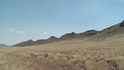 A road sign in the Namib Desert warns of crossing animals. Stock Footage