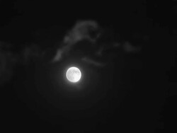 Moon &amp; Clouds (Time Lapse) 2 Stock Footage