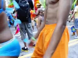 Explicit Dancing, Labor Day Parade, NYC Stock Footage