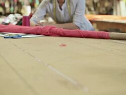 Fashion designer at work Stock Footage