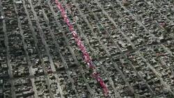 Above view of the overpopulated city of Chimalhuacan. Stock Footage