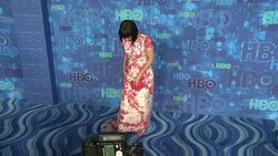 Constance Zimmer at the HBO's Post Emmy Awards Reception - Arrivals Stock Footage