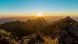 Doi Luang Chiang Dao at sunset Stock Footage