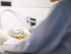 Scientist and bio lab experiment Stock Footage