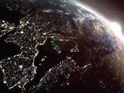 Sunrise over Europe Stock Footage