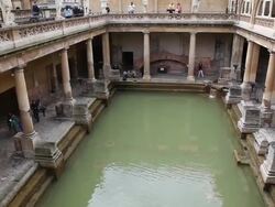 Roman Baths, Bath, England Stock Footage
