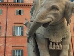 Elephant Statue by Bernini Stock Footage