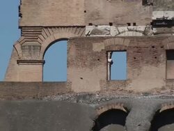 Inside the Colosseum Stock Footage