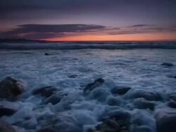Twilight at the Sea Stock Footage