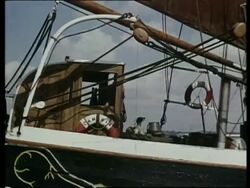 Thames barge, London, UK, 1963 Stock Footage