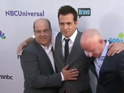 Jeff Wachtel, Gabriel Macht, Chris McCumber at the NBC Universal Press Tour All-Star Party at Los Angeles CA. (Footage by WireImage Video/Getty Images Entertainment Video) Stock Footage