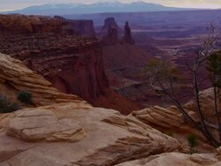 Mesa Arch View Stock Footage