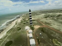 Light house/ Farol da Praia do Calcanhar /Rio Grande do Norte Stock Footage