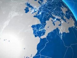 Information highway blue Stock Footage