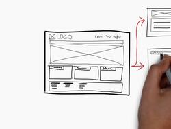website sketch mockup Stock Footage