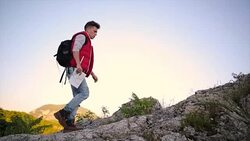 Dangerous walking Stock Footage