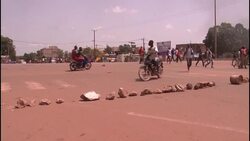 CLEAN : Streets barricaded after Burkina Faso coup News Clip