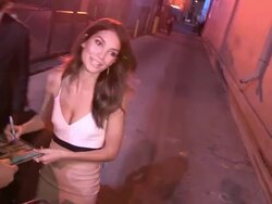 Lily Aldridge on Sharing SI Cover with Barbie Nina & Christine at Jimmy Kimmel Studio Hollywood - Celebrity Sightings in Los Angeles Stock Footage