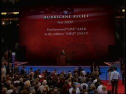 WRAP Opening and appeal for victims of Gustav; ADDS First Lady, Cindy McCain News Clip