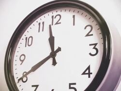 Vintage clock countdown to 12. Timelapse. Stock Footage