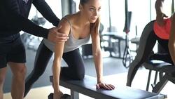 Gym workout. Stock Footage
