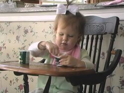 eating healthy toddler Stock Footage