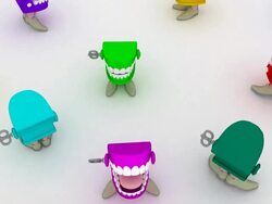 (Loop) Chattering Teeth Stock Footage