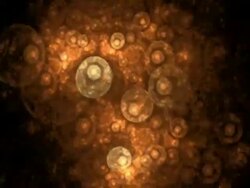 Animation of fractal flame patterns in red. Fractal flames are a member of the iterated function system class of fractals Stock Footage