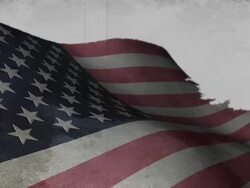 Worn American Flag Stock Footage