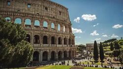 Timelapse of the Colosseum of Rome Stock Footage