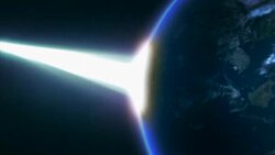 A Gamma Ray scorches the Earth. Stock Footage