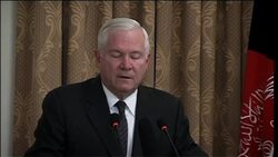 US defence secretary gives joint presser with Karzai News Clip