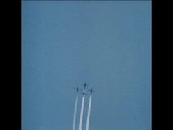 SYND 11 5 73 CEREMONY MARKING RETIREMENT OF FORMER AIR FORCE COMMANDER GENERAL HOD News Clip