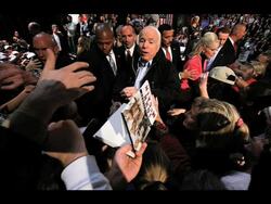On the Campaign Trail: McCain Continues Campaign Just Hours Before Presidential Election Stock Footage