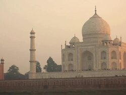 Taj Mahal in Agra, India Stock Footage