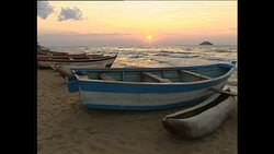Beach of Lake Malawi at Sunset News Clip