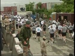US troops in mini-marathon to mark US race News Clip