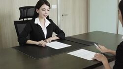 Two Business women hands writing sign up contract Stock Footage