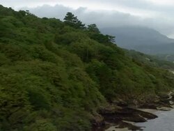 AERIAL, Portmeirion, Gwynedd, Snowdonia, Wales Stock Footage