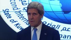 Kerry announces $380m pledge at donor conference, refugees reax News Clip
