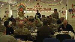 US soldiers celebrate Thanksgiving away from home Instructional Video