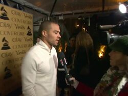 Jesse Williams at GRAMMY Glam Presented By CoverGirl, Olay, And Venus on 2/7/12 in Los Angeles, CA Stock Footage