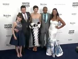 Joey King, Channing Tatum, Maggie Gyllenhaal, Jamie Foxx and Garcelle Beauvais at White House Down Premiere Stock Footage