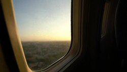 View From the Airplane Window Stock Footage