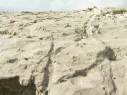 MS TU Shot of  darkness to desert / Abe Lake, Djibouti Stock Footage