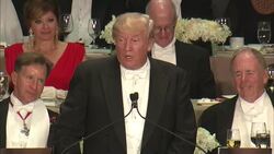 Trump, Clinton Trade Caustic Barbs at Roast News Clip