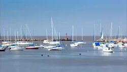 Time lapse of Puertito del Buceo, Montevideo, Uruguay Stock Footage